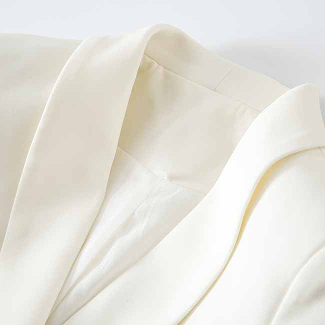 Womens Double Breasted Blazer V-Neck Long Sleeve Gold Buttons Blazer