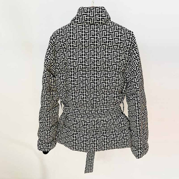 Women's Down Coat Winter Jacket Outwear Lace up Warm Coat