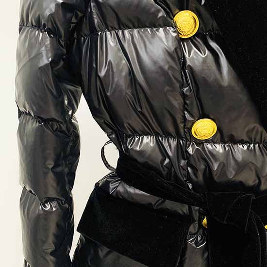 Women's Down Jacket Winter Warm Down Coat Black Padded Bubble Coat