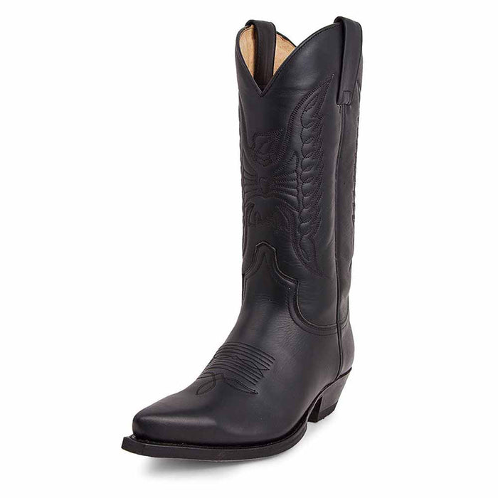 Stylish women's embroidered western boots featuring intricate designs and a classic silhouette
