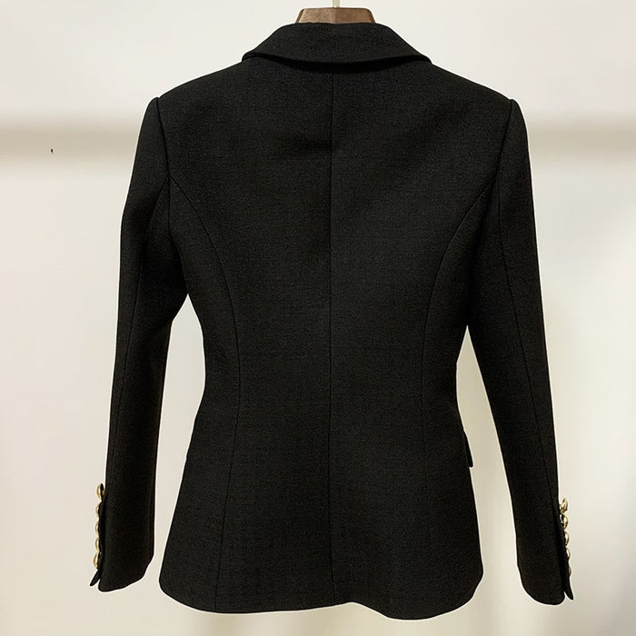 Women's Fitted Lion Buttons Fitted Jacket Formal Fashion Blazers