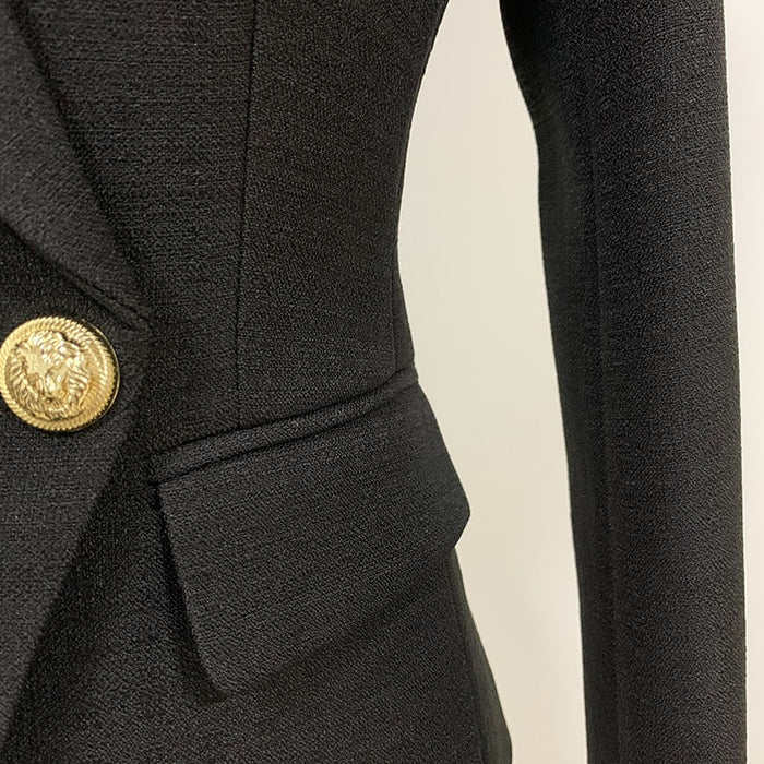 Women's Fitted Lion Buttons Fitted Jacket Formal Fashion Blazers