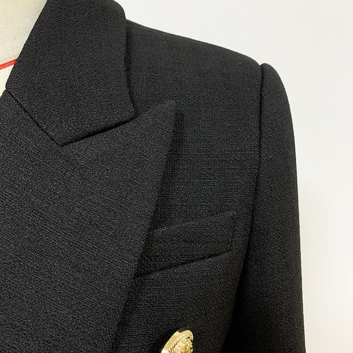 Women's Fitted Lion Buttons Fitted Jacket Formal Fashion Blazers