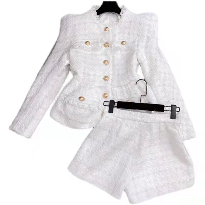 Womens Formal Skirt Two Piece Suit + Mini Skirt Fashion Set Long Sleeves