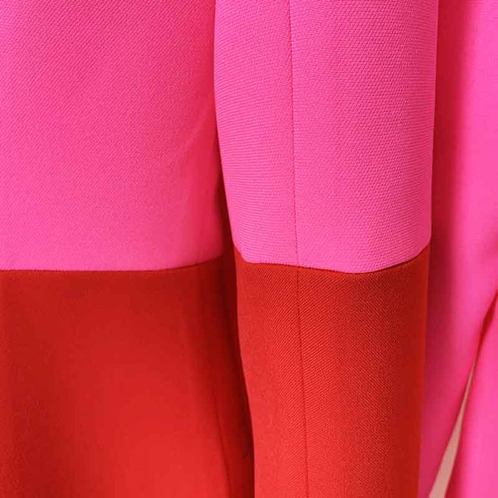 Women's Formal Two Piece Pantsuit Flare Bottoms Two Piece Suit Red Pantsuit Set