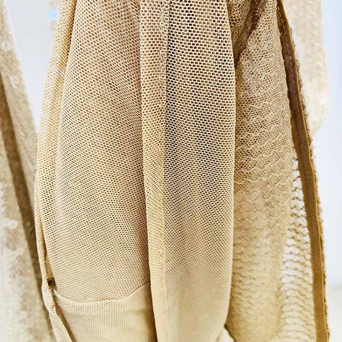 Womens Gold Bling Gold Party Pants Sparkle Sequin Stretch Mesh Flared Pants