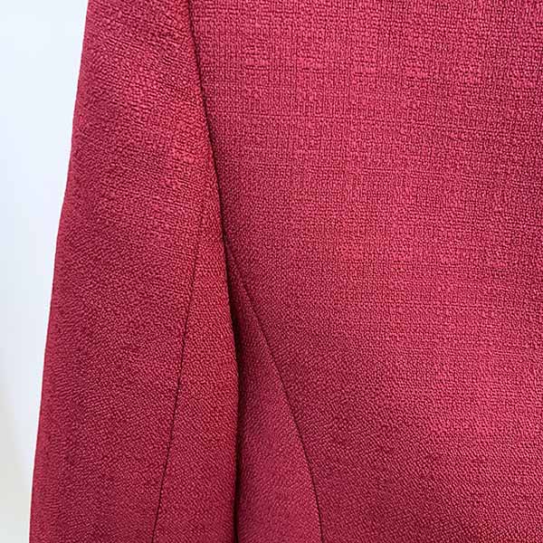Women's Golden Lion Buttons Fitted Blazer Jacket Dark Red