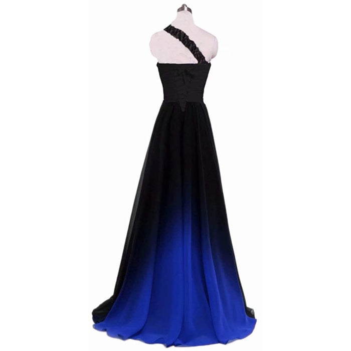 Women's Gradient Evening Prom A Line Bridesmaid Dress Custom Wedding Ball Gown