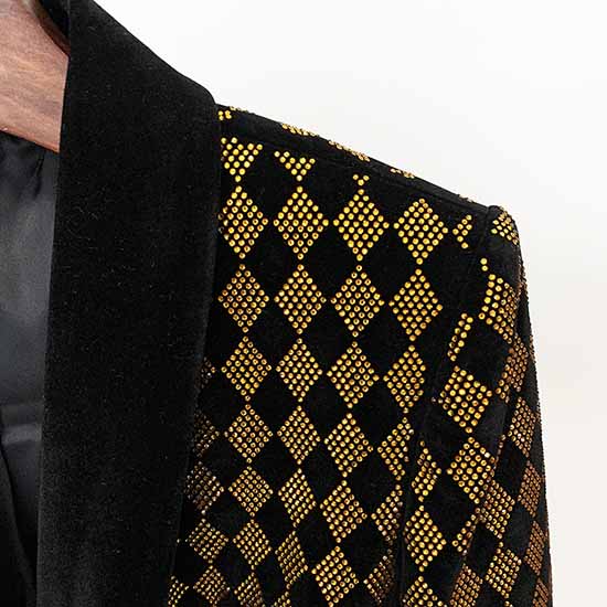 Women's jacket Luxury Heavy Work Beaded Diamond collar velvet blazer coat
