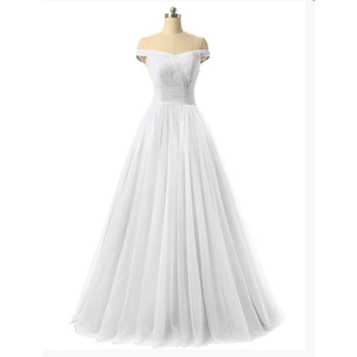 Women's Long Off Shoulder Prom Dress Evening Party Ball Gown