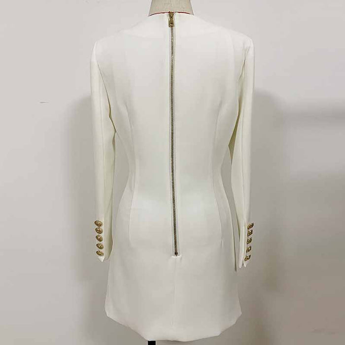 Women's Long Sleeves Buttons Bodycon Mini Dresses