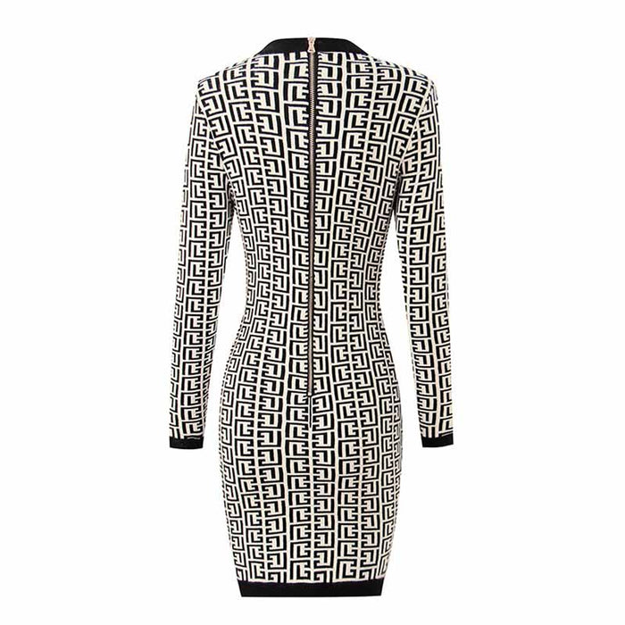 Women's Luxury Wool Blend Kintwear Bodycon Stretch Sweater Mini Dresses