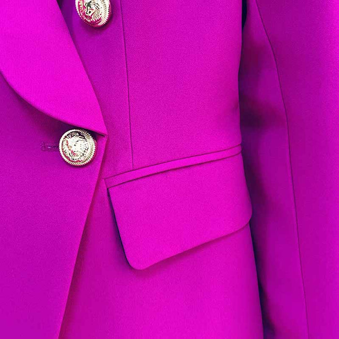 Women's Magenta Pantsuit Blazer+Long Pants Wedding Pantsuit for women