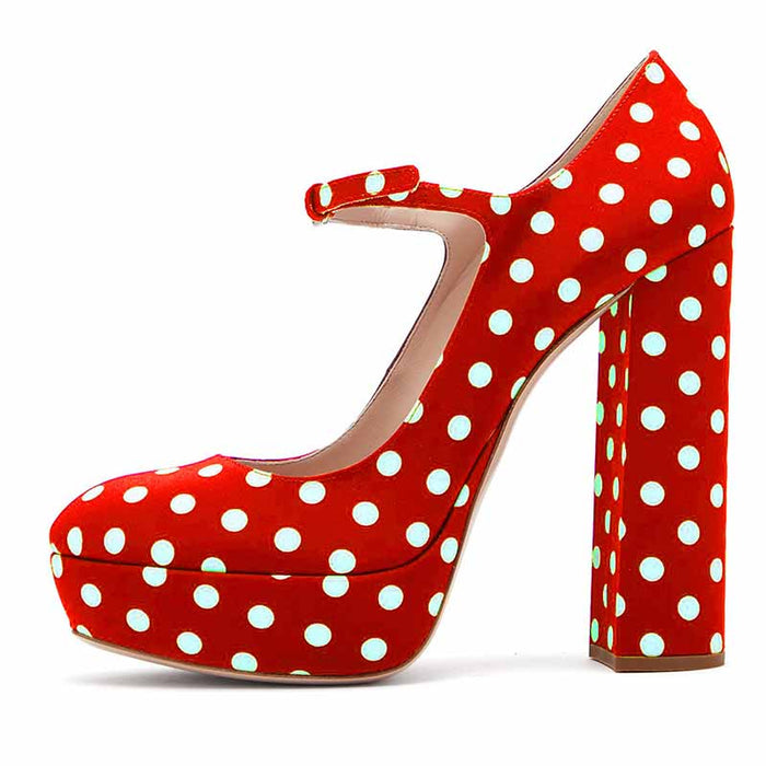 Womens Mary Jane Platform Heels Peep Toe Ankle Strap Pumps