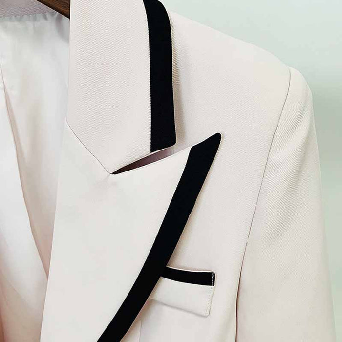 Women's One Button Medium Length Slim Fitting Coat Blazer Jacket