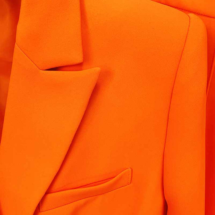 Women's Orange Double Breasted 2 Piece Pant Suit Sizes 6-14