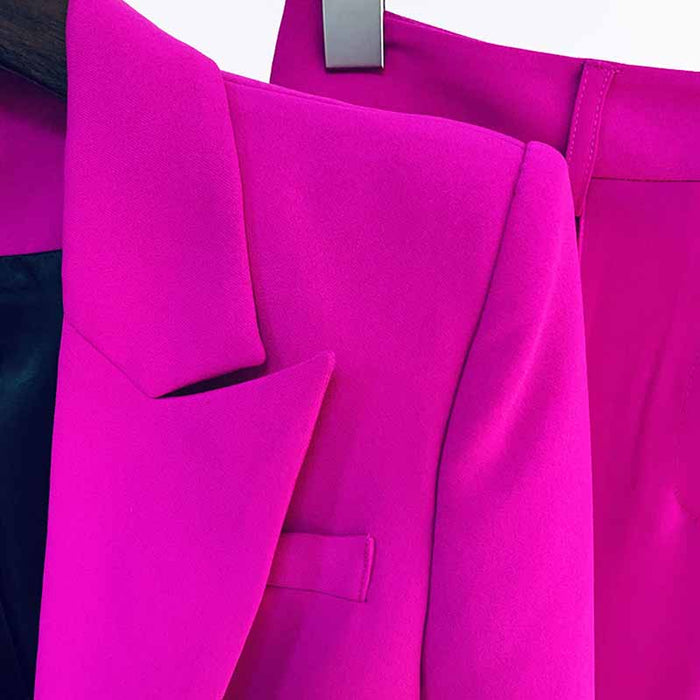 Women's Pantsuit Blazer+High Waisted Flare Pants Suit Wedding Pantsuit