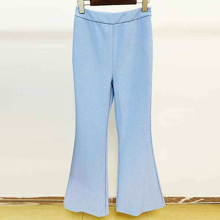 Women's Pantsuit Bling Bling Bra+ Blazer + Flare Trousers 3 Pieces Suit