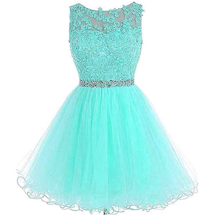 Women's Prom Dresses Short Homecoming Dress A Line Tulle Party Cocktail Gown