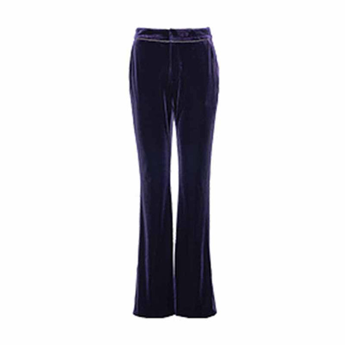 Women's Purple Velvet Pant Suits Set Ladies Flare Pants Party Suit