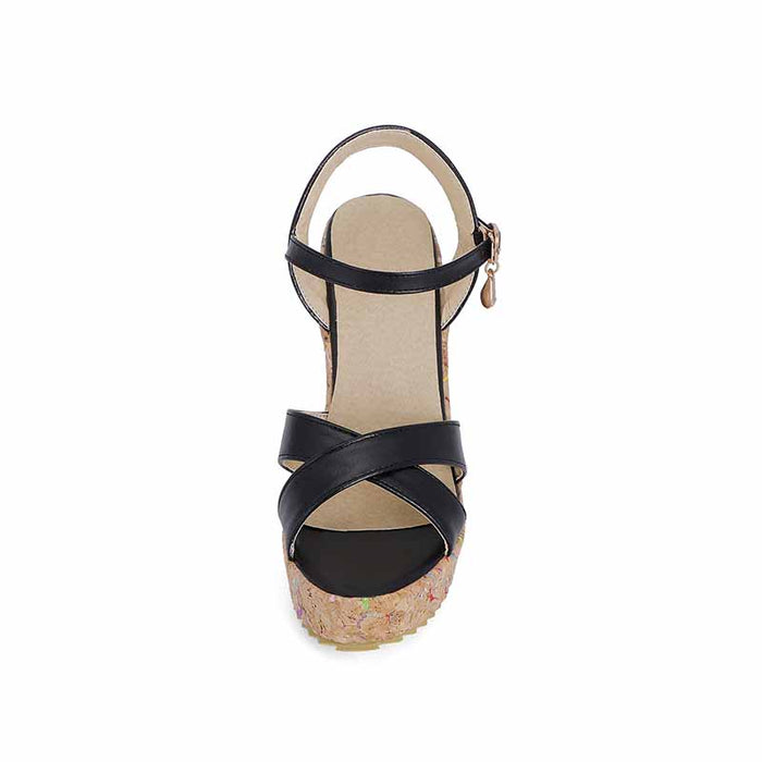 Women's Shoes Platform Heels Sandals Pu Wedge Chunky Heels