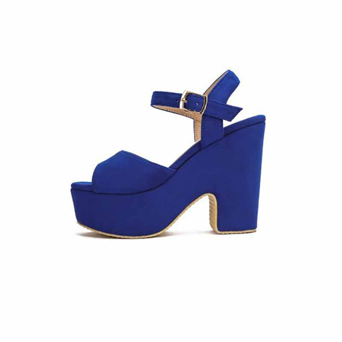 Women's Shoes Platform Heels Sandals Suede Stiletto Block Heels