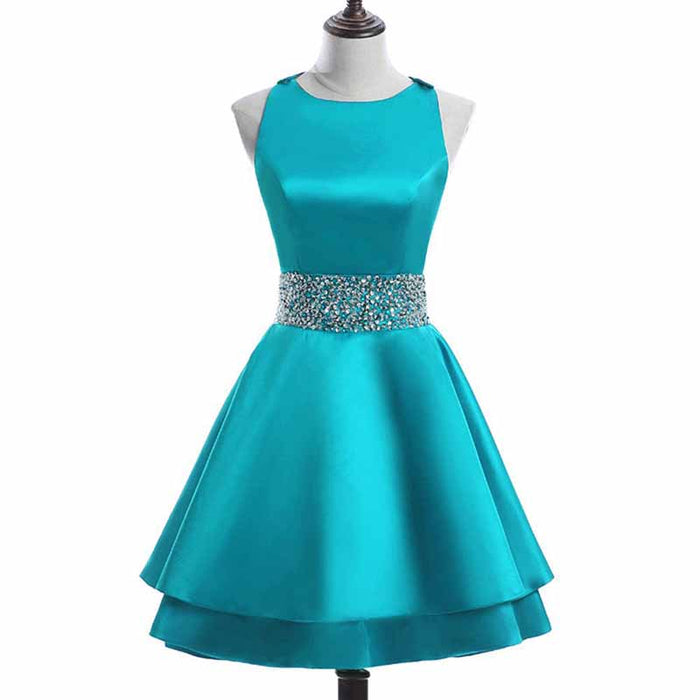 Women's Short Homecoming Dresses Mini Satin Prom Dress