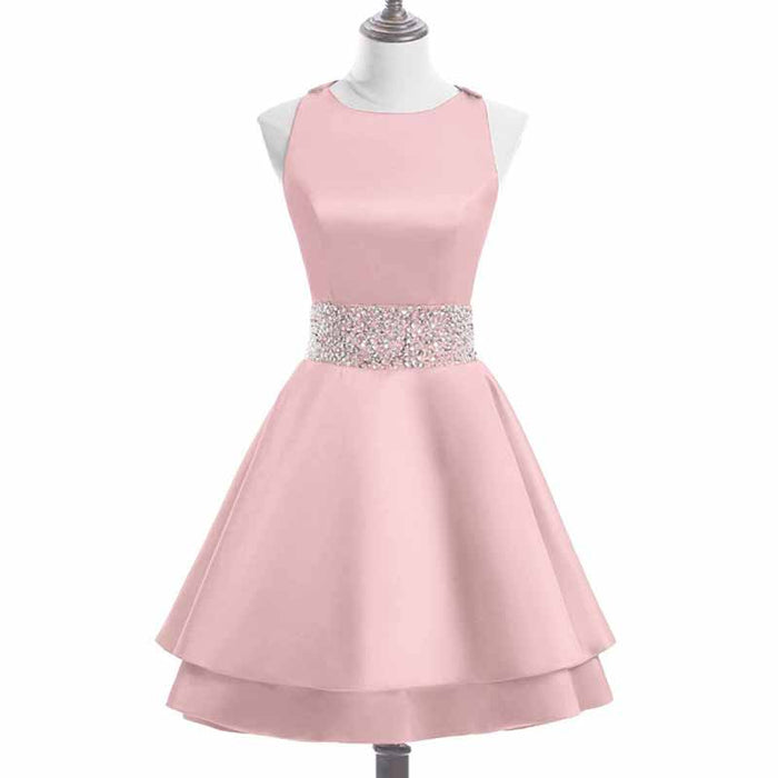 Women's Short Homecoming Dresses Mini Satin Prom Dress