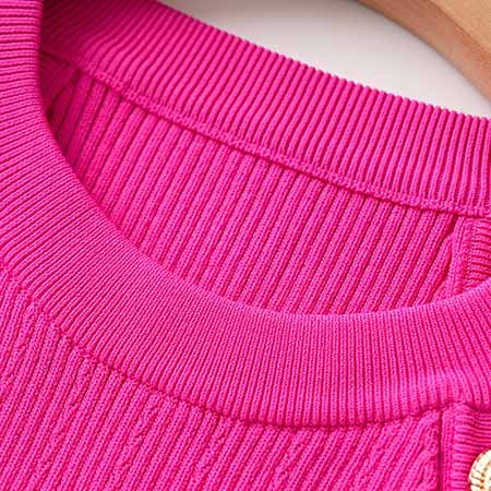 Women's Sleeveless Two Piece Mini Knitted Skirt Suit