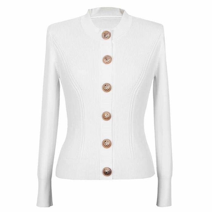 Women's Soft Knitted Jacket Crop Top Cardigan Sweater