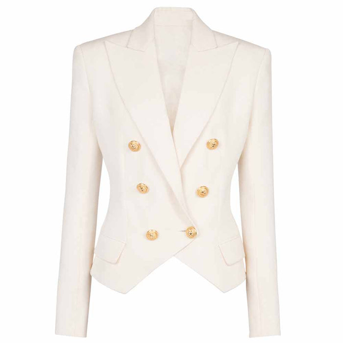 Women's Spring Blazer Double Breasted Tailored Blazer