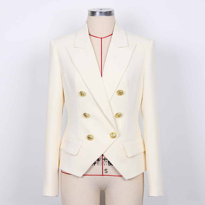 Women's Spring Blazer Double Breasted Tailored Blazer
