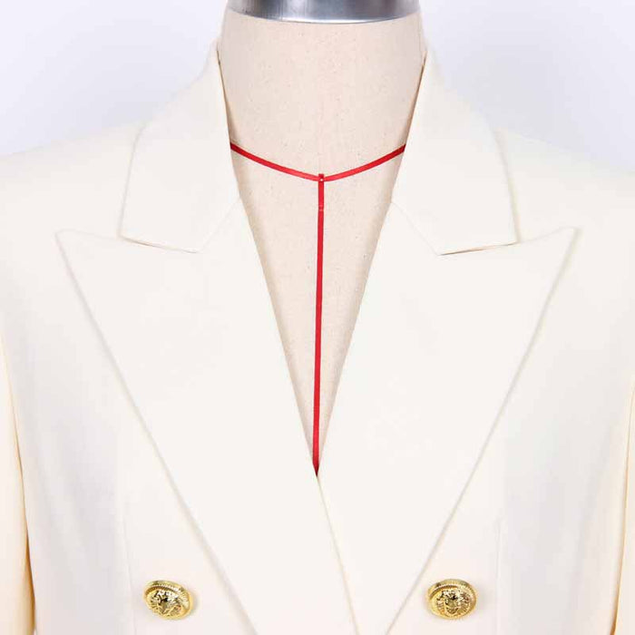 Women's Spring Blazer Double Breasted Tailored Blazer