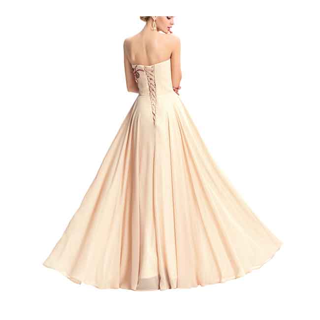 Women's Strapless Sweetheart Classic Evening Dress Ball Gown