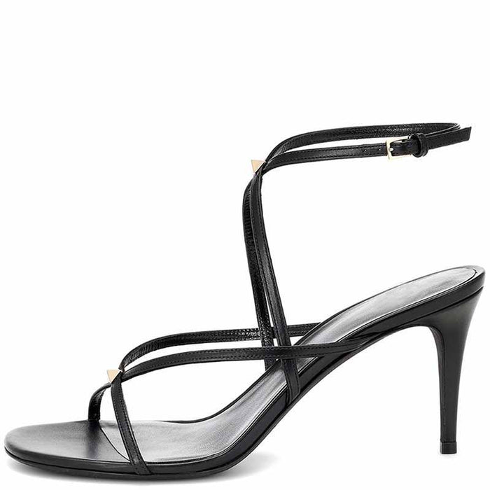 Women's Strappy Pointy Open Toe Ankle Strap Stiletto Sandal