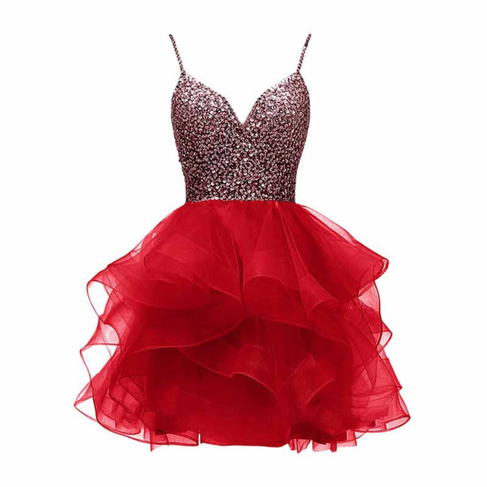 Women's Tulle Gala Prom Dress Short Homecoming Cocktail Gowns