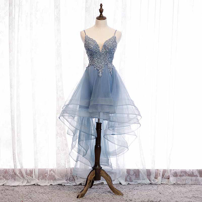 Women's Tulle Hi-Low Off the Shoulder Prom Dresses Evening Homecoming Cocktail Gowns