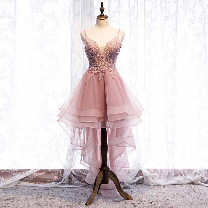 Women's Tulle Hi-Low Off the Shoulder Prom Dresses Evening Homecoming Cocktail Gowns