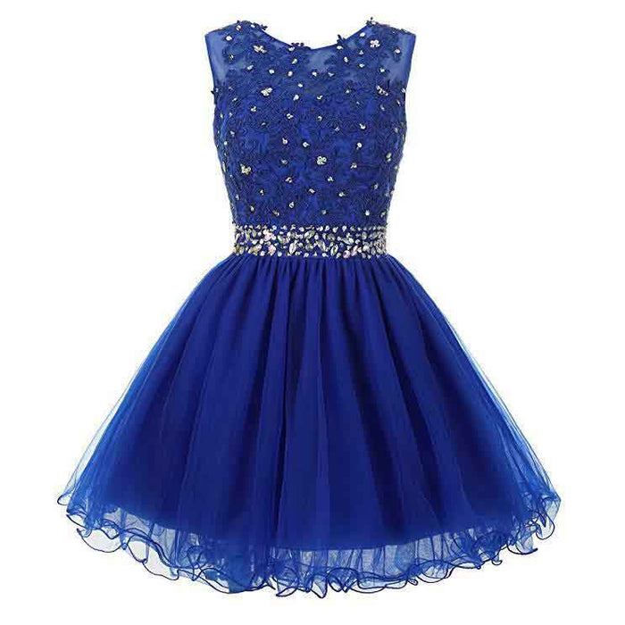 Women's Tulle Short Applique Beading Formal Homecoming Cocktail Party Dress