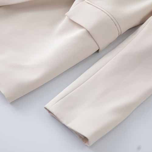 Women's white two pieces pants set flare bottoms pantsuit