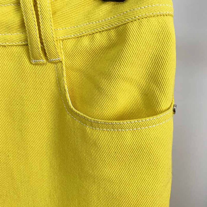 Women's Yellow Skinny Jeans Slim Fit Jeans & Denim Pants