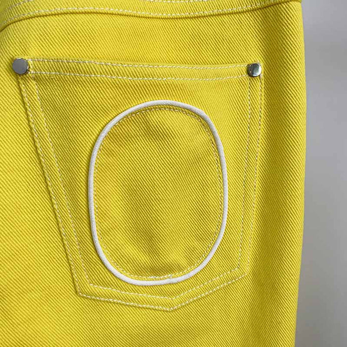 Women's Yellow Skinny Jeans Slim Fit Jeans & Denim Pants