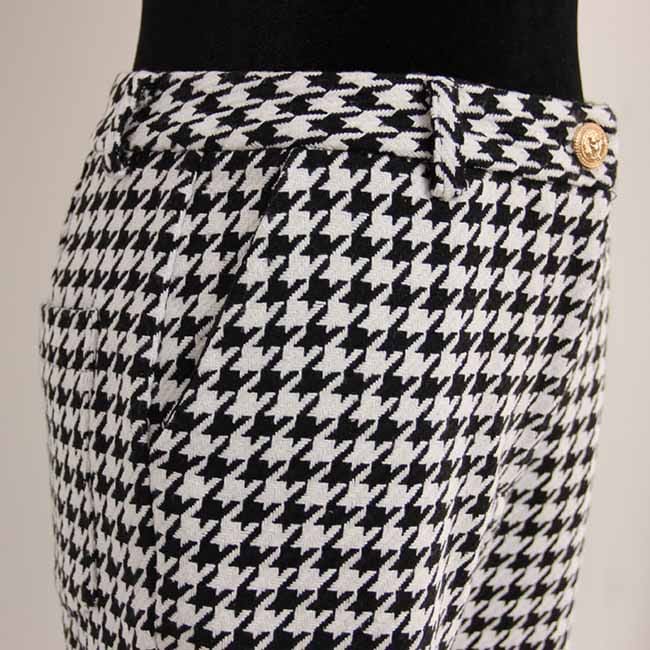 Womes Houndstooth Flared Pants