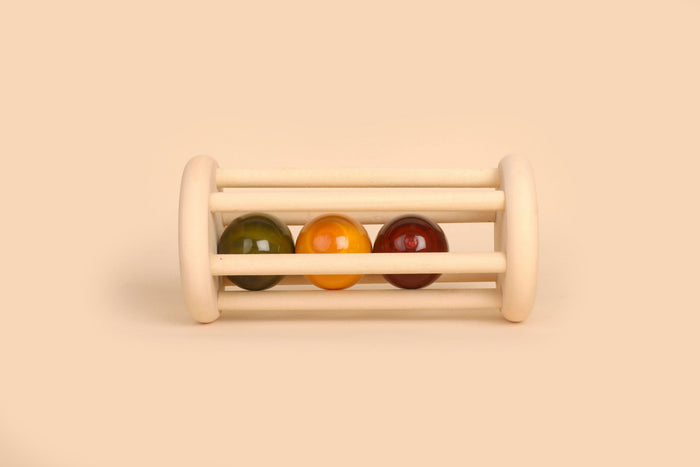Wooden Rolling Rattle for Babies | Rattle - Bombay Toy Company