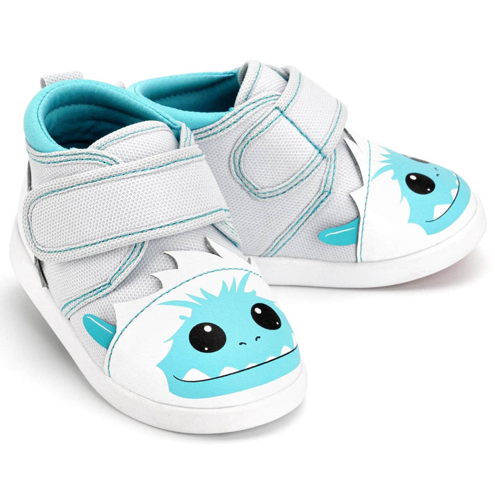 Yeti Squeaky Toddler Shoes | White/Gray Squeaky Shoes ikiki® Shoes Size 2