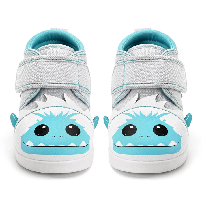 Yeti Squeaky Toddler Shoes | White/Gray Squeaky Shoes ikiki® Shoes